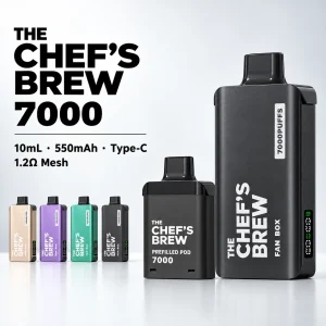 CHEF' BREW 廚師佳釀 7000口 拋棄式電子煙｜3ml防漏磁吸 Type-C快充｜多種口味